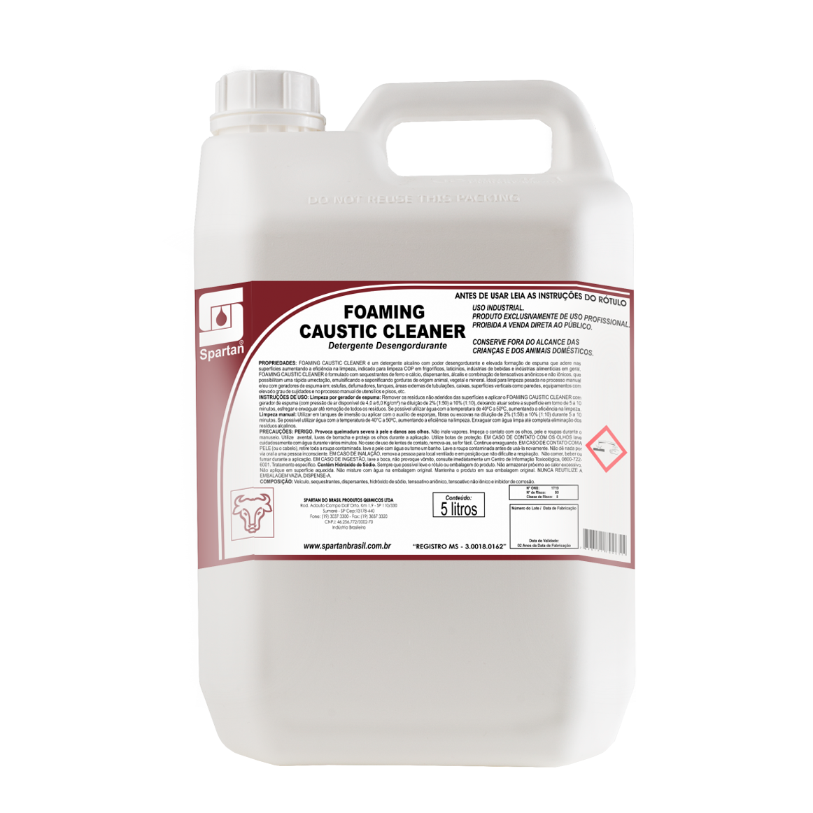 FOAMING CAUSTIC CLEANER - 5 LT